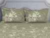 Essentials Floral Dark Green Cotton Viscose Double Bedsheet - Gardenia by Spaces