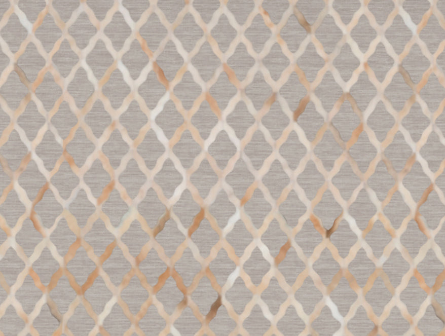 Essentials Geometric Beige Cotton Viscose Double Bedsheet - Geo Scape by Spaces