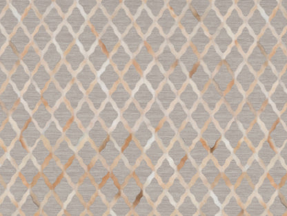 Essentials Geometric Beige Cotton Viscose Double Bedsheet - Geo Scape by Spaces