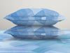 Essentials Geometric Light Blue Cotton Viscose Double Bedsheet - Geo Scape by Spaces