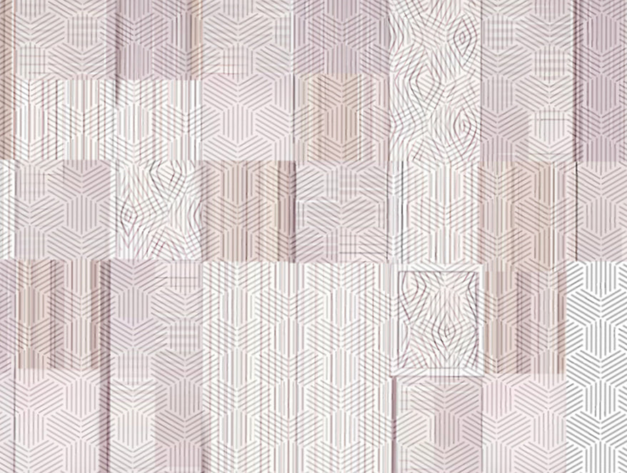 Essentials Geometric Blush Cotton Viscose Double Bedsheet - Geo Scape by Spaces