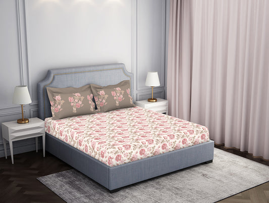 Pink 100% Cotton Bedsheet - Atrium by Spaces