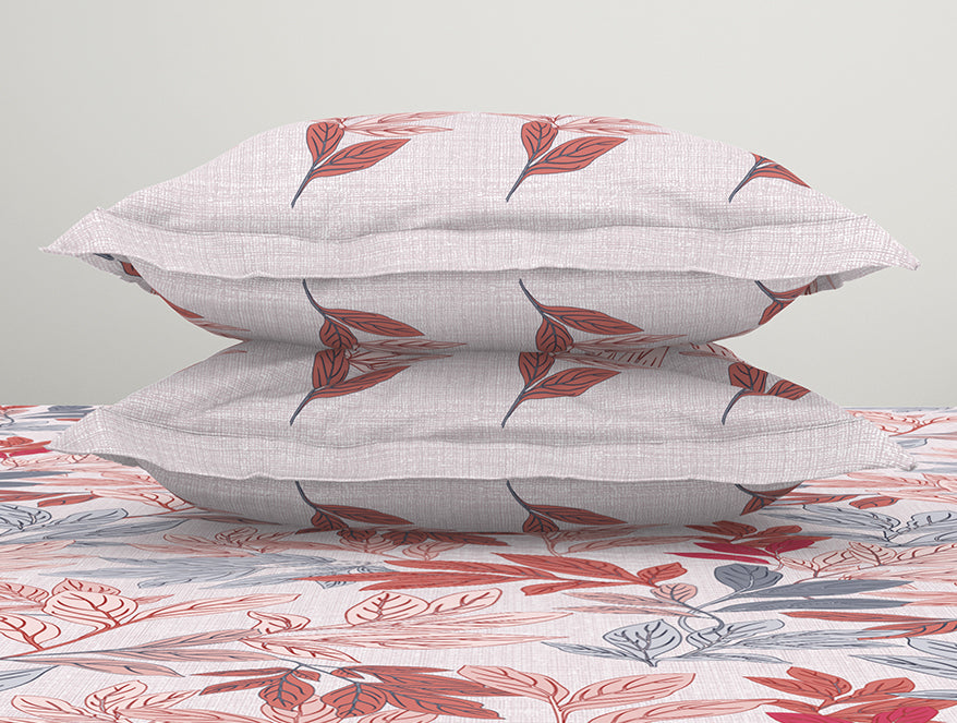 Parfait Pink 100% Cotton Double Bedsheet - Atrium by Spaces