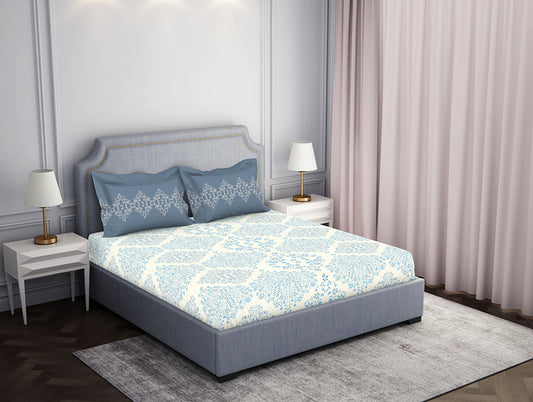 Light Blue 100% Cotton Bedsheet - Atrium by Spaces