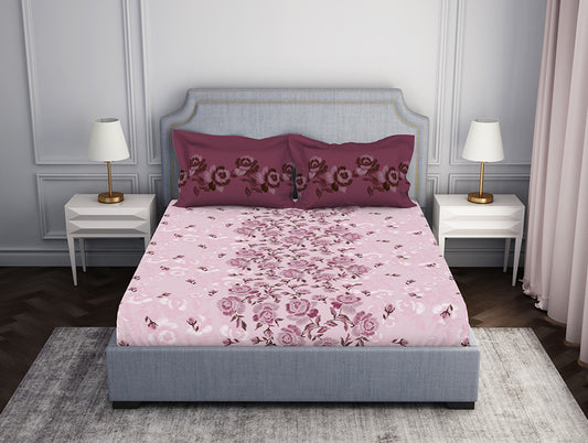 Pink 100% Cotton Bedsheet - Atrium by Spaces