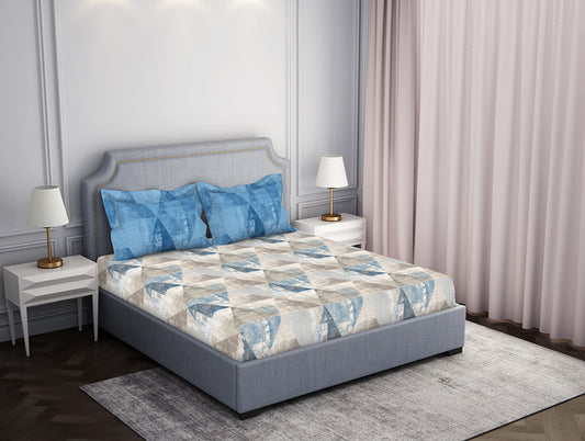 Light Blue 100% Cotton Bedsheet - Atrium by Spaces