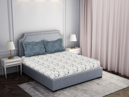 Light Blue 100% Cotton Bedsheet - Atrium by Spaces