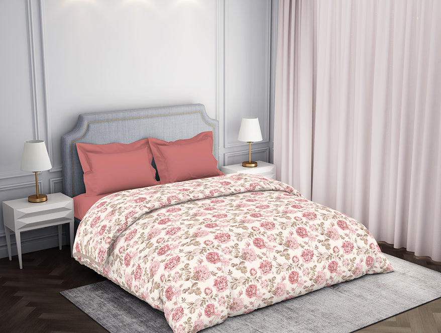 Spaces Atrium: Floral Pink Double Quilt