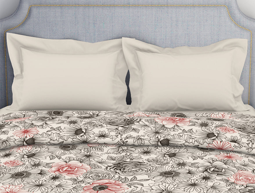 Luxurious Cream Floral Quilt from Atrium