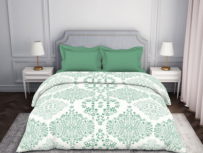 Atrium by Spaces: Ornate Aqua Cotton Quilt