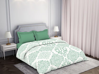Atrium by Spaces: Ornate Aqua Cotton Quilt