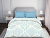 Ornate Light Blue 100% Cotton Double Quilt - Atrium By Spaces