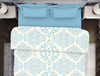 Ornate Light Blue 100% Cotton Double Quilt - Atrium By Spaces