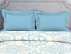 Ornate Light Blue 100% Cotton Double Quilt - Atrium By Spaces