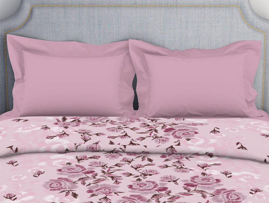 Atrium by Spaces: Floral Pink Cotton Quilt
