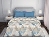 Geometric Light Blue 100% Cotton Double Quilt - Atrium By Spaces