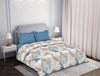 Geometric Light Blue 100% Cotton Double Quilt - Atrium By Spaces