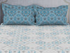 Blue 100% Cotton Fitted Elastic Bedsheet - Atrium by Spaces