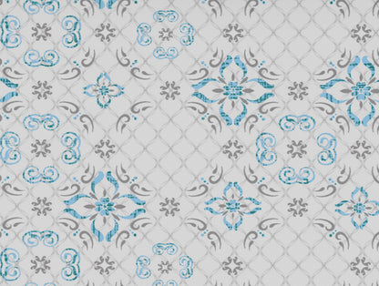 Blue 100% Cotton Fitted Elastic Bedsheet - Atrium by Spaces