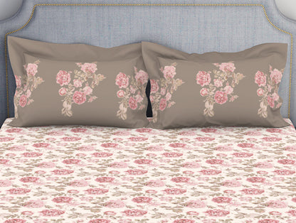 Pink 100% Cotton Fitted Elastic Bedsheet - Atrium by Spaces