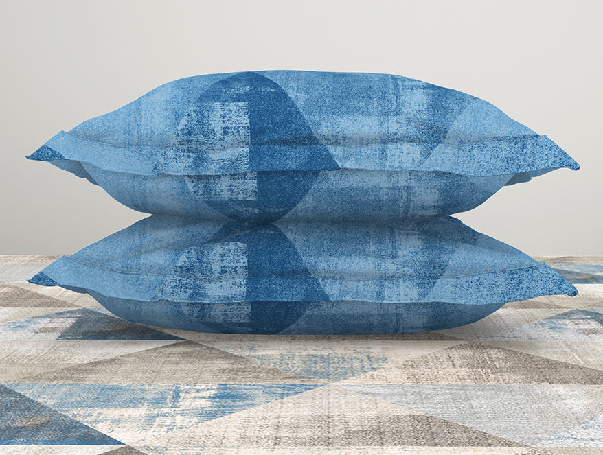 Light Blue Cotton Fitted Bedsheet with Elastic – Atrium Collection