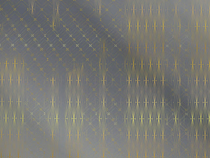 Geometric Dark Grey 100% Cotton King Size Bedsheet Innovations - By Innovations