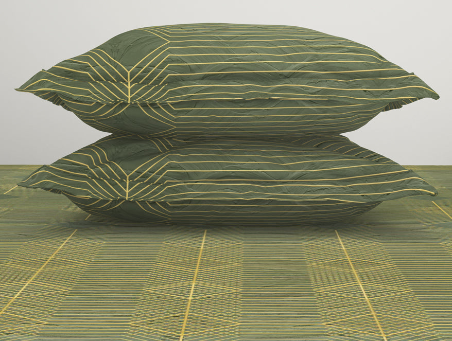 Geometric Beige 100% Cotton King Size Bedsheet Innovations - By Innovations