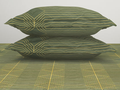 Geometric Beige 100% Cotton King Size Bedsheet Innovations - By Innovations