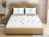 Ornate White 100% Cotton King Size Bedsheet Innovations - By Spaces