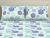 Ornate Blue Polycotton King Size Bedsheet Harmony - By Welspun