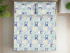 Geometric Blue Polycotton King Size Bedsheet Harmony - By Welspun