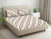 Geometric Beige Polycotton King Size Bedsheet Harmony - By Welspun