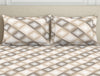 Geometric Beige Polycotton King Size Bedsheet Harmony - By Welspun