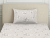 Floral Grey Polycotton Bedsheets Single Harmony - By Welspun