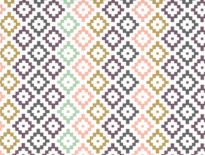 Geometric Pink Polycotton Bedsheets Double Harmony - By Welspun