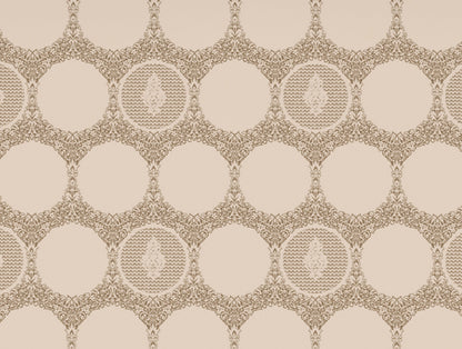 Ornate Beige Polycotton Bedsheets Double Harmony - By Welspun