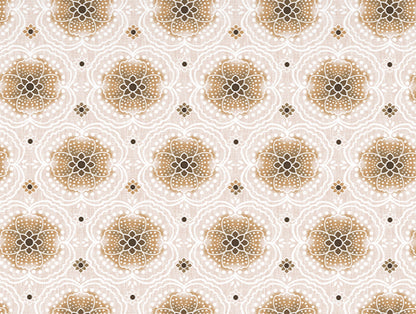 Ornate Brown Polycotton Bedsheets Double Harmony - By Welspun