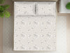 Floral Grey Polycotton Fitted Queen Harmony - By Welspun