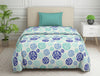 Ornate Blue Polycotton Quilt Single Harmony - By Welspun