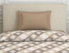 Geometric Beige Polycotton Quilt Single Harmony - By Welspun