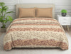 Ornate Brown Polycotton Quilt Double Harmony - By Welspun