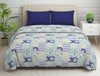 Geometric Blue Polycotton Quilt Double Harmony - By Welspun