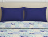 Geometric Blue Polycotton Quilt Double Harmony - By Welspun