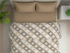 Geometric Beige Polycotton Quilt Double Harmony - By Welspun