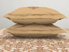 Ornate Light Brown 100% Cotton Double Bedsheet - Aurum By Spaces