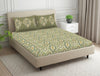 Ornate Light Green 100% Cotton Double Bedsheet - Aurum By Spaces