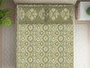 Ornate Light Green 100% Cotton Double Bedsheet - Aurum By Spaces