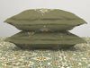 Ornate Light Green 100% Cotton Double Bedsheet - Aurum By Spaces