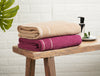 Solid Dark Pink 100% Cotton Bath Towel - Radiance By Spaces