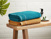 Solid Dark Teal 100% Cotton Bath Towel - Radiance By Spaces